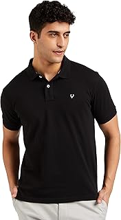 Allen Solly Men’s Polo T Shirt | Comfortable Rich Cotton Blend, Band Collar, Regular Fit | Stylish & Premium All Day Wear
